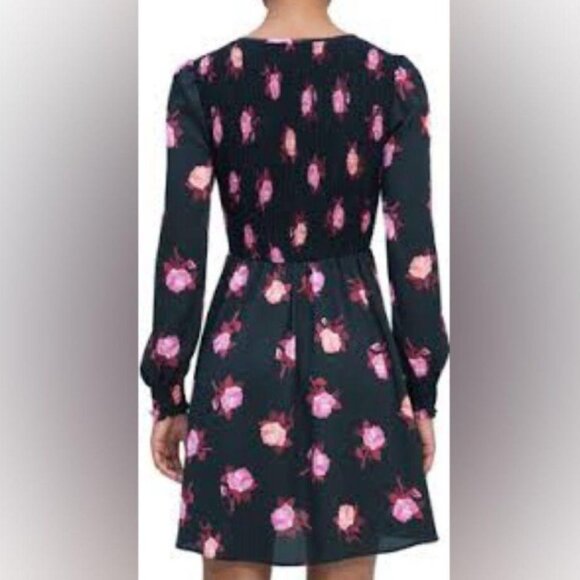 Kate Spade Black Dress with Pink Floral Design 14 - Picture 2 of 14